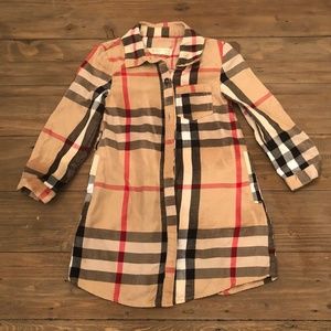 Zara Girls Plaid Cotton Dress 2T-3T
